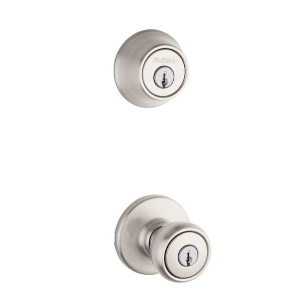 Clear Pack Combo Tylo Entry W/ Single Cylinder Deadbolt W/ RCAL Latch and RCS Strike K6 Satin Ni